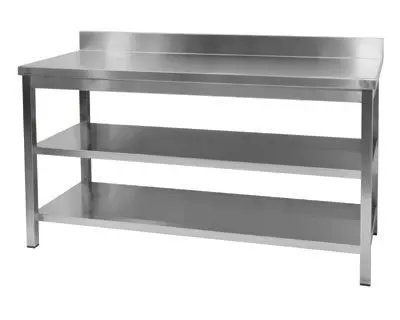 Commercial SS Work Table with 2 Undershelves