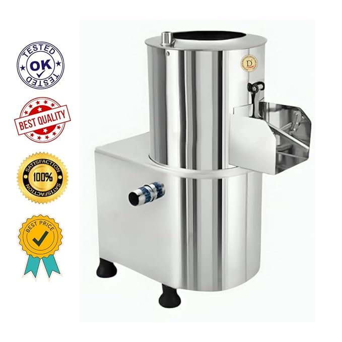 Commercial Potato & Vegetable Peeler Machine - 0.5 HP (Stainless Steel)