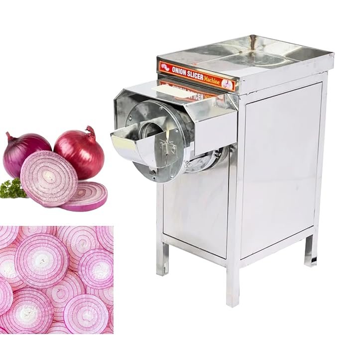 Commercial Stainless Steel Electric Onion & Vegetable Slicer Machine - 0.5 HP